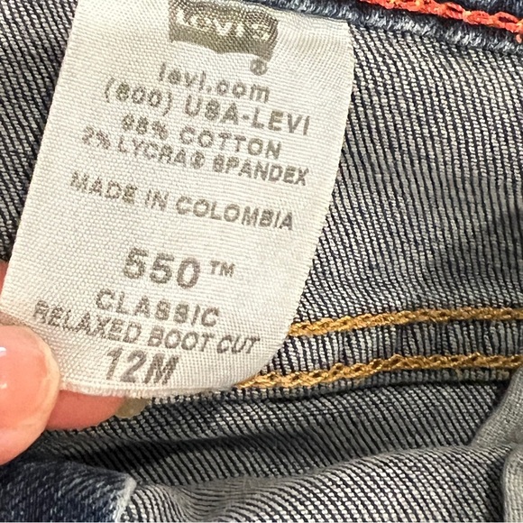 Levi's 550 Classic Relaxed Boot Cut Jeans Hi-Rise Stretch Wash Denim - Picture 4 of 10